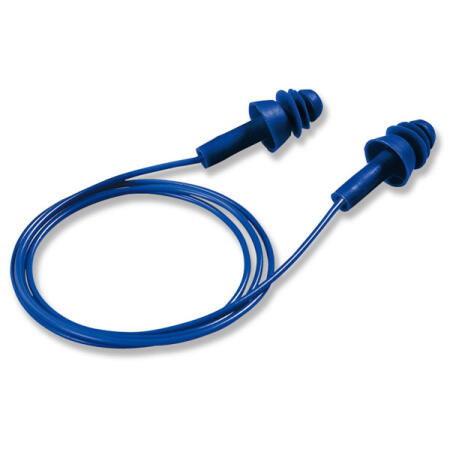 Uvex Whisper+ Detectable Corded Ear Plugs Blue