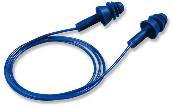 Uvex Whisper+ Detectable Corded Ear Plugs Blue