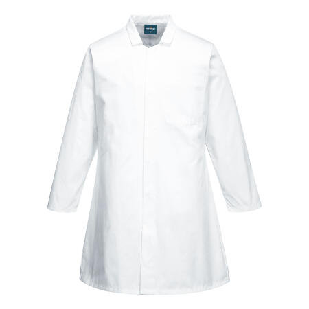 2202 Food Industry 1 Pocket Coat White