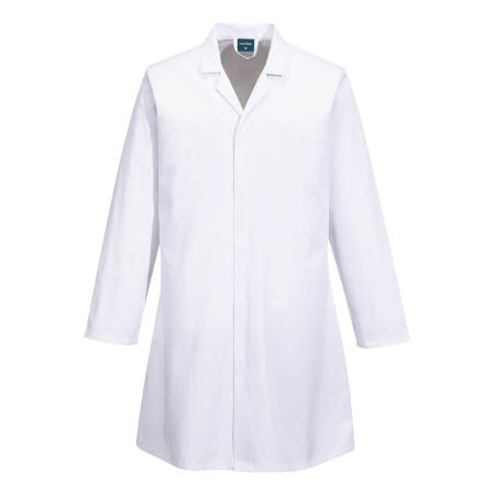2210 Food Industry No Pocket Coat White