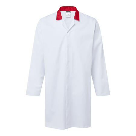 2210 Food Industry No Pocket Coat White/Red