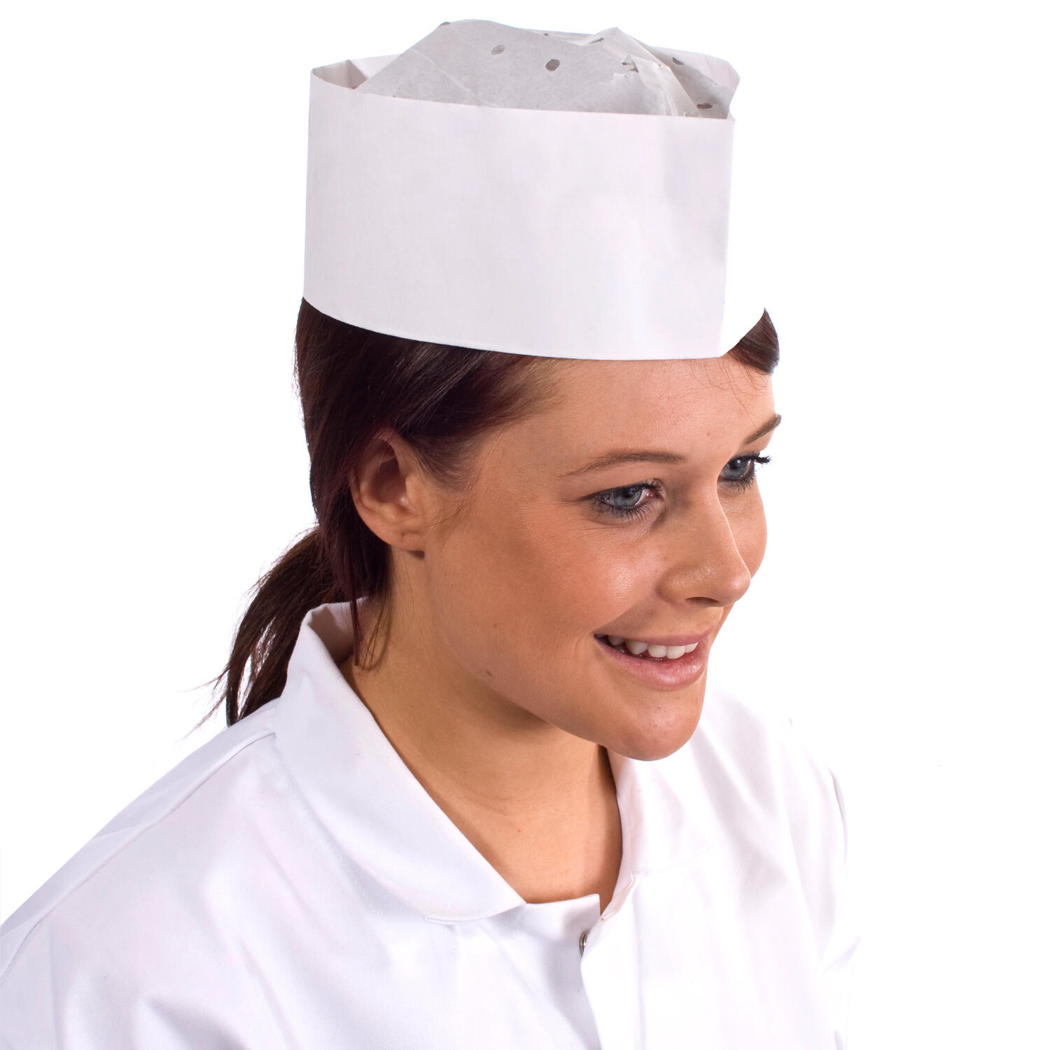 Supertouch White/Red Paper Forage Hats