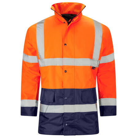 Supertouch Orange/Navy Hi Vis 2 Tone Parka