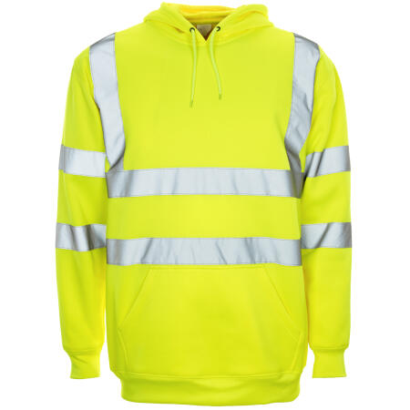 Supertouch Black Hi Vis Hooded Sweatshirt