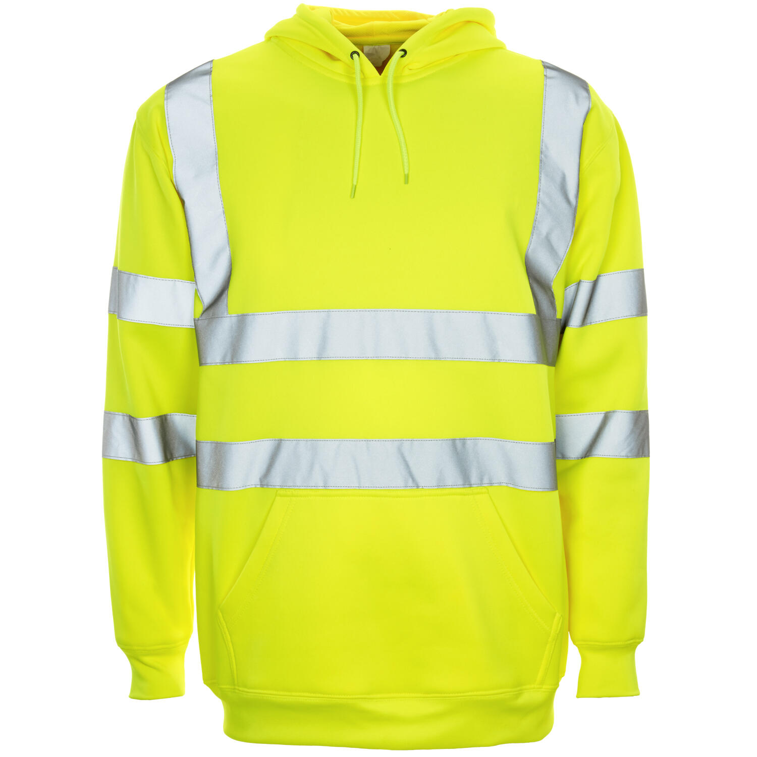 Supertouch Black Hi Vis Hooded Sweatshirt