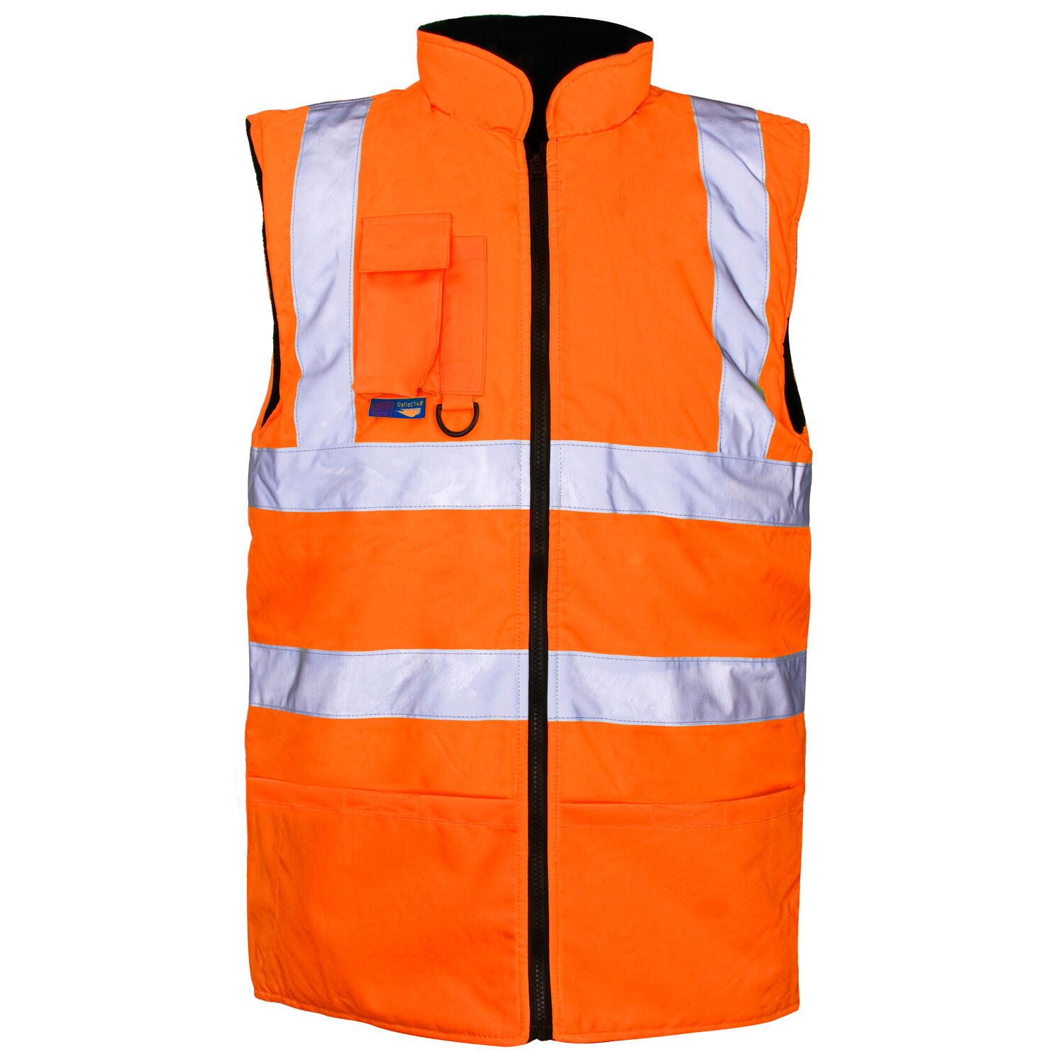 Supertouch Orange/Navy Reversible Fleece Lined Bodywarmer