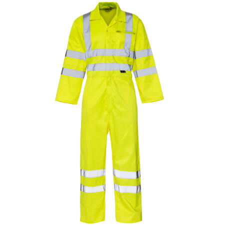 Supertouch Yellow Hi Vis Coverall