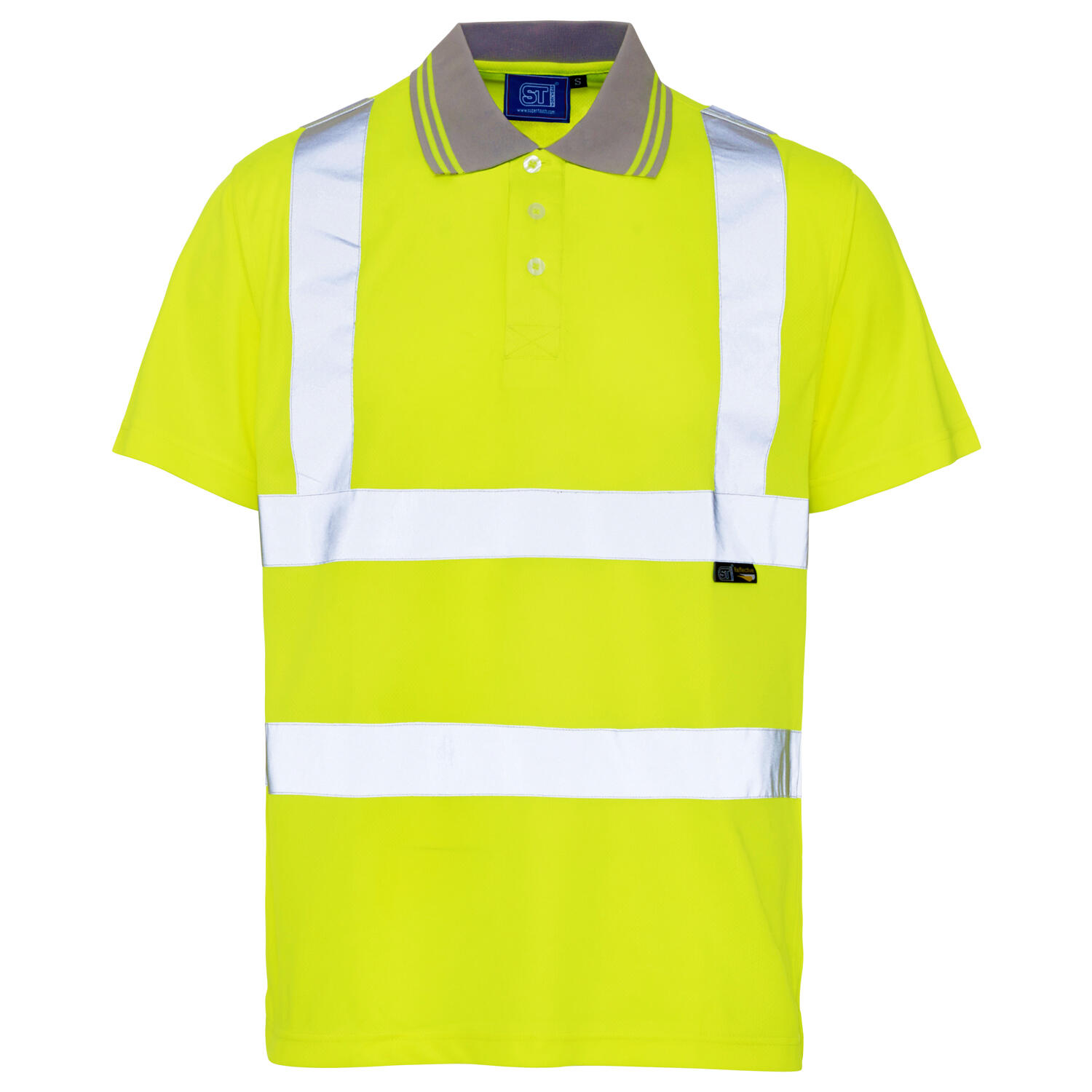 Supertouch Yellow Hi Vis Bird Eye Polo Shirt