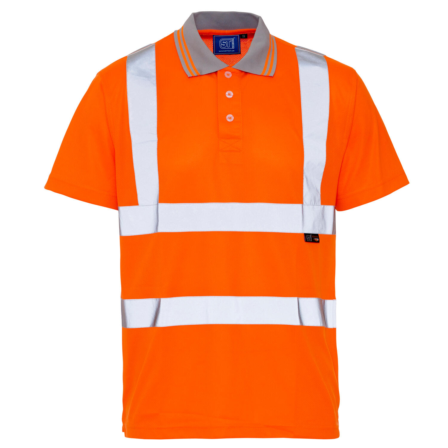 Supertouch Orange Hi Vis Bird Eye Polo Shirt