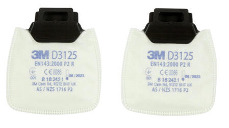3M D3125 Secure Click P2 R Filter White