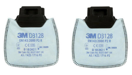 3M D3128 Secure Click P2 R Filter White