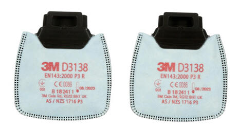3M D3138 Secure Click P3 R Filter White