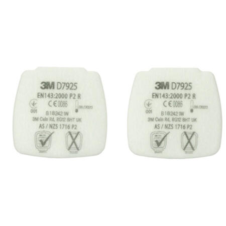 3M D7925 Secure Click P2 R Particulate Filter White