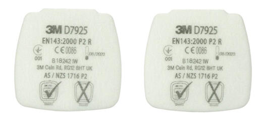 3M D7925 Secure Click P2 R Particulate Filter White