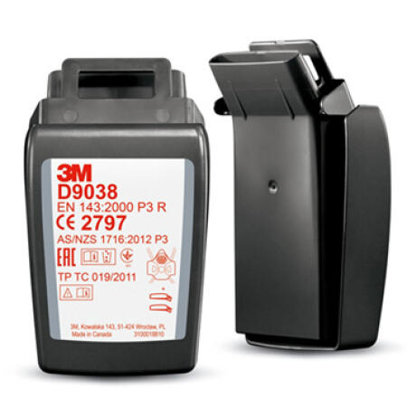 3M D9038 Secure Click Hard Case P3 R Hf Filter Black