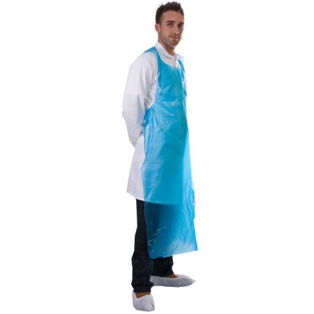 Supertouch Blue PE Aprons - 100 Micron