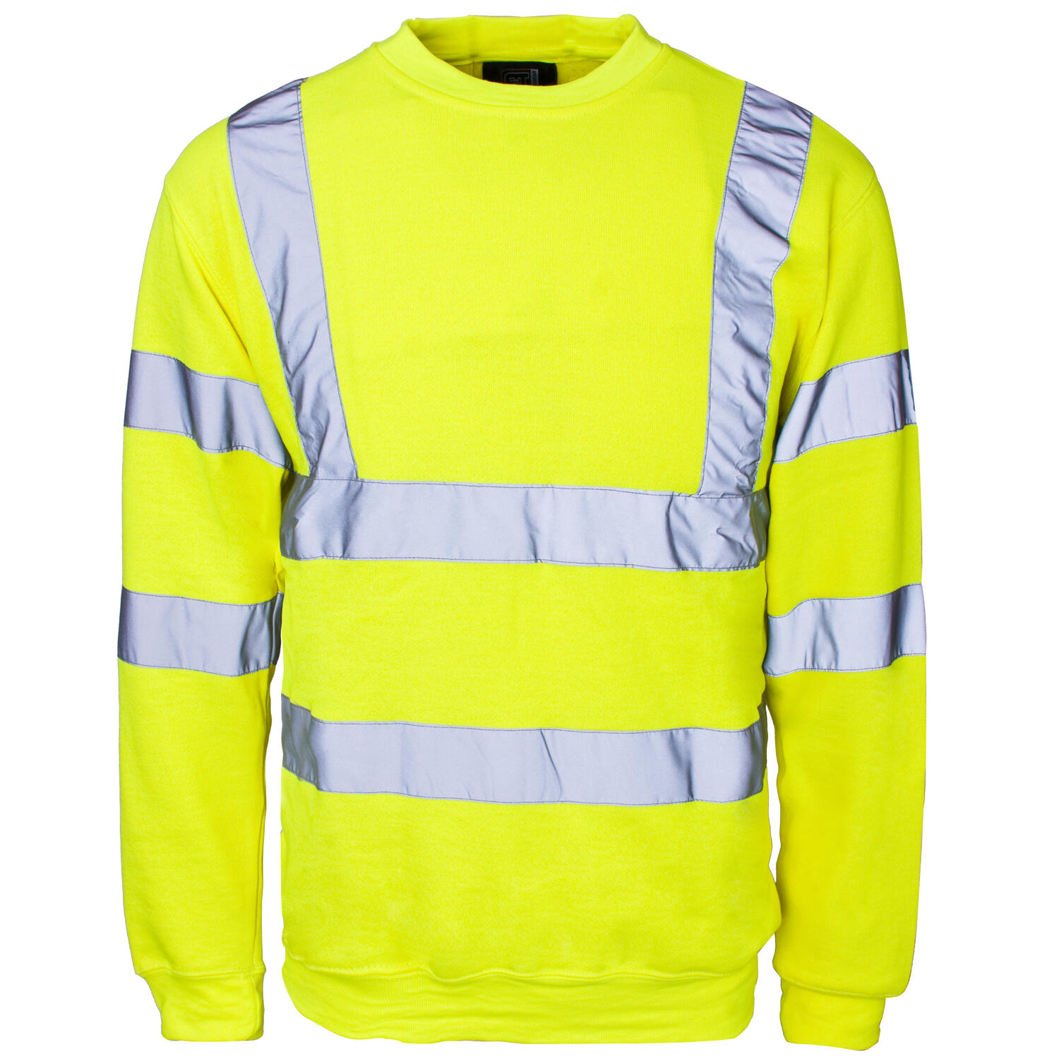 Supertouch Yellow Hi Vis Crew Neck Sweatshirt