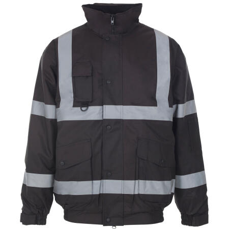 Supertouch Navy Security Bomber Jacket - With Tape