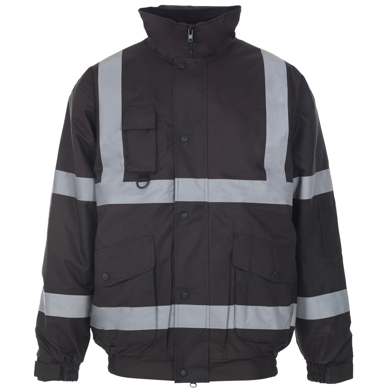Supertouch Navy Security Bomber Jacket - With Tape