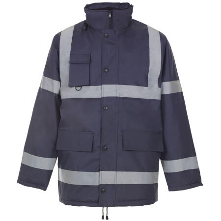 Supertouch Navy Security Parka - With Tape