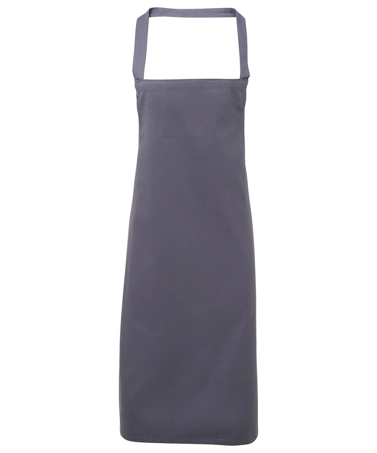 Premier PR102 100% Organic Cotton Bib Apron Grey