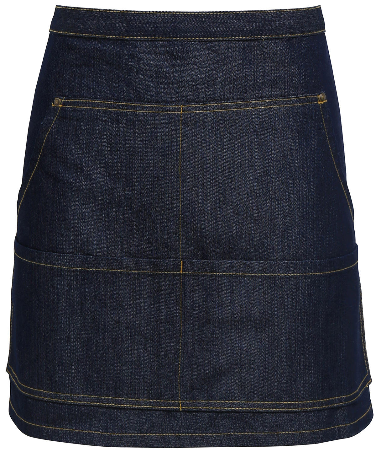 Premier PR125 Jeans stitch denim waist apron Blue