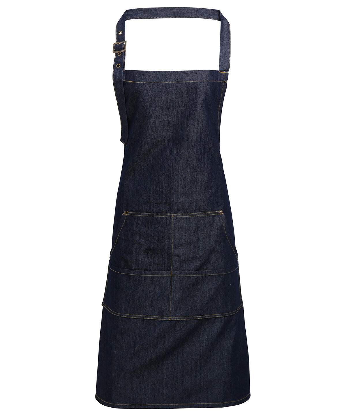 Premier PR126 Jeans stitch bib apron Blue