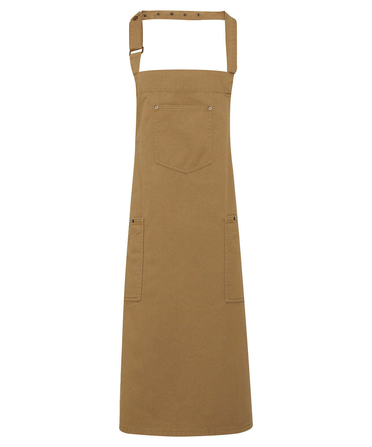 Premier PR132 Chino cotton bib apron Brown