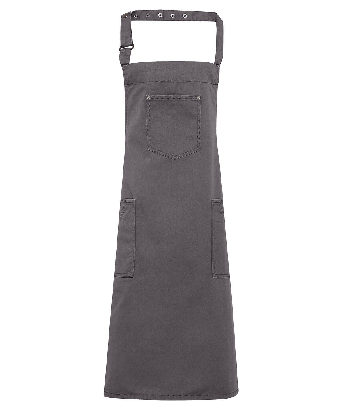 Premier PR132 Chino cotton bib apron Grey