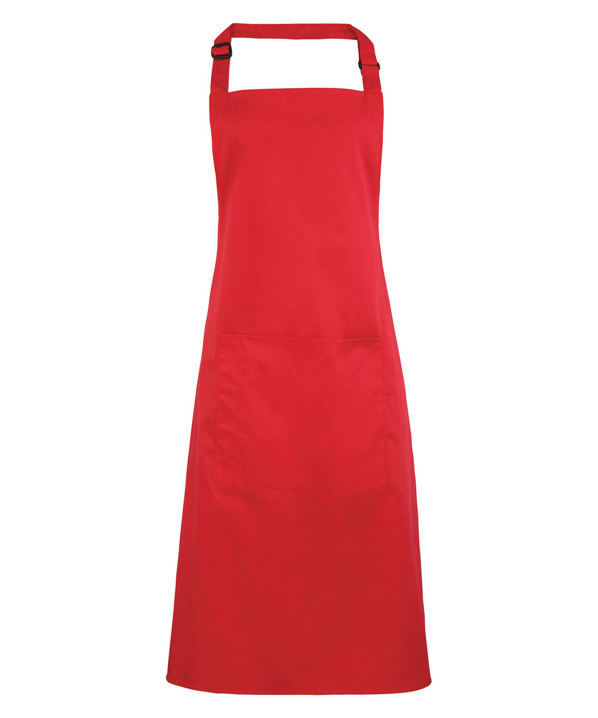 Premier PR154 Colours bib apron with pocket Red