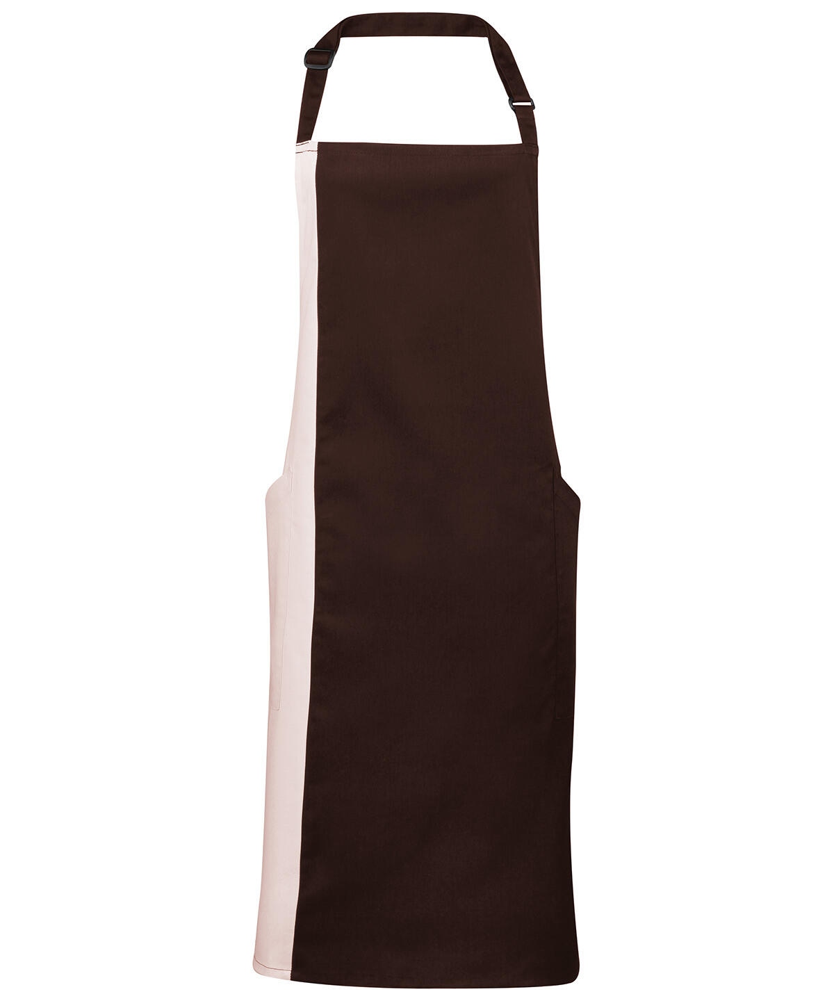 Premier PR162 Contrast bib apron Brown
