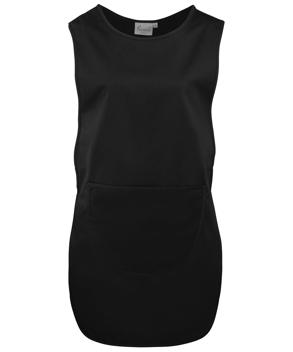 Premier PR172 Long length pocket tabard Black