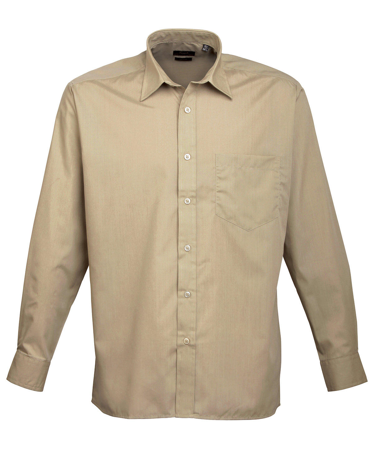 Premier PR200 Long sleeve poplin shirt Brown