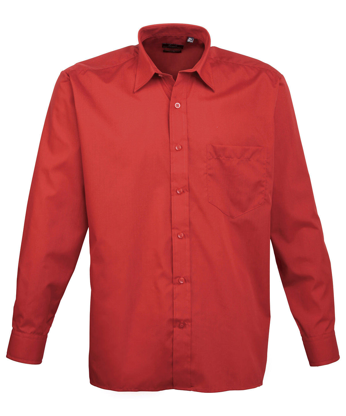 Premier PR200 Long sleeve poplin shirt Red