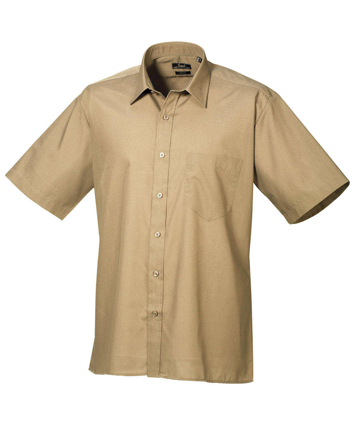Premier PR202 Short sleeve poplin shirt Brown