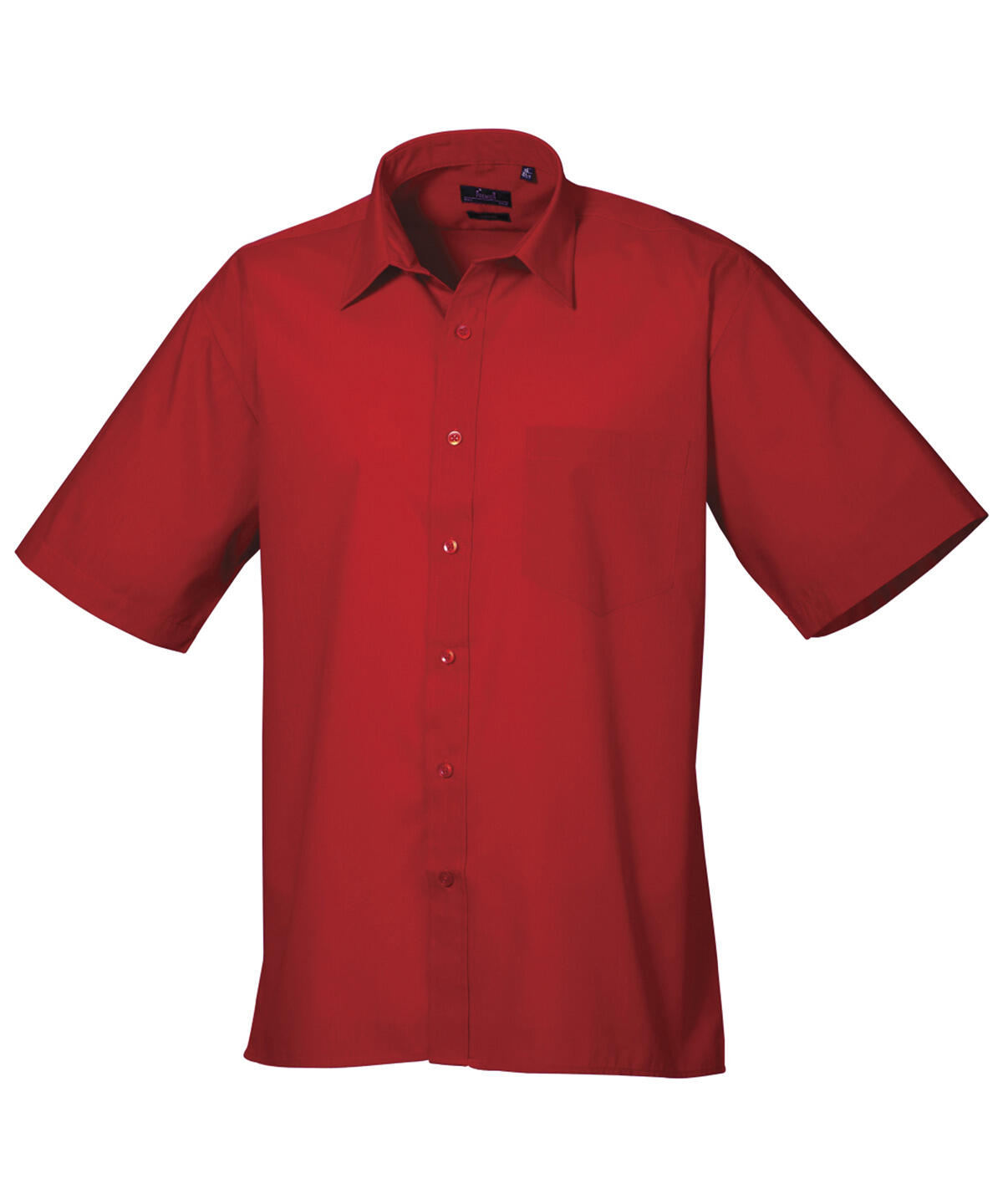 Premier PR202 Short sleeve poplin shirt Red