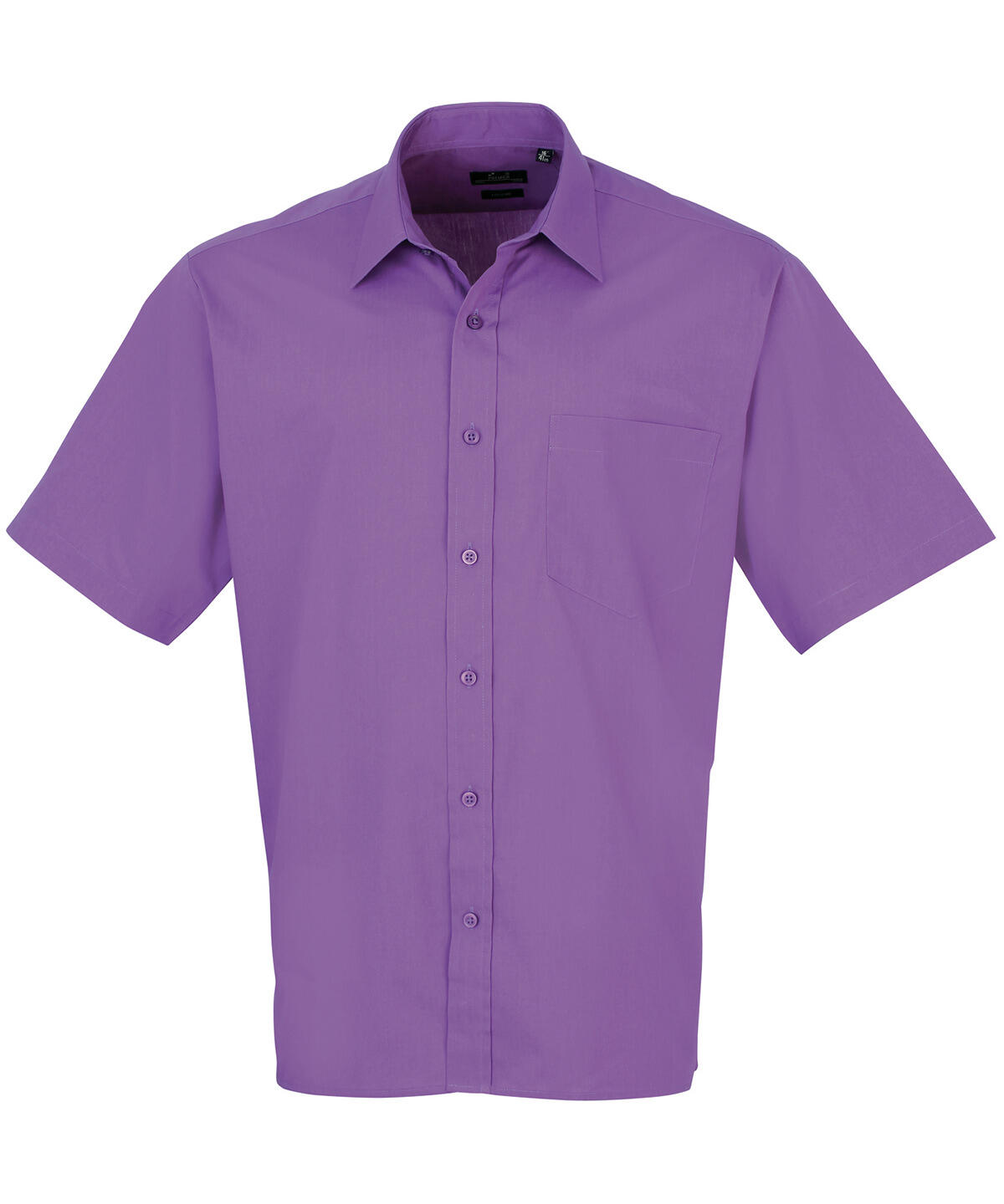 Premier PR202 Short sleeve poplin shirt Purple