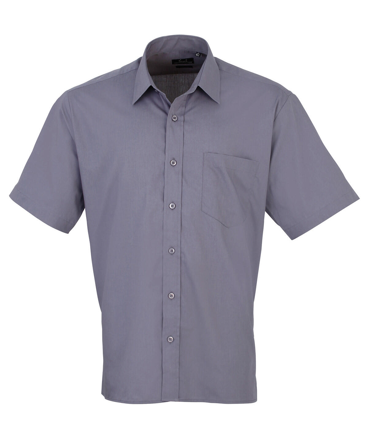 Premier PR202 Short sleeve poplin shirt Grey