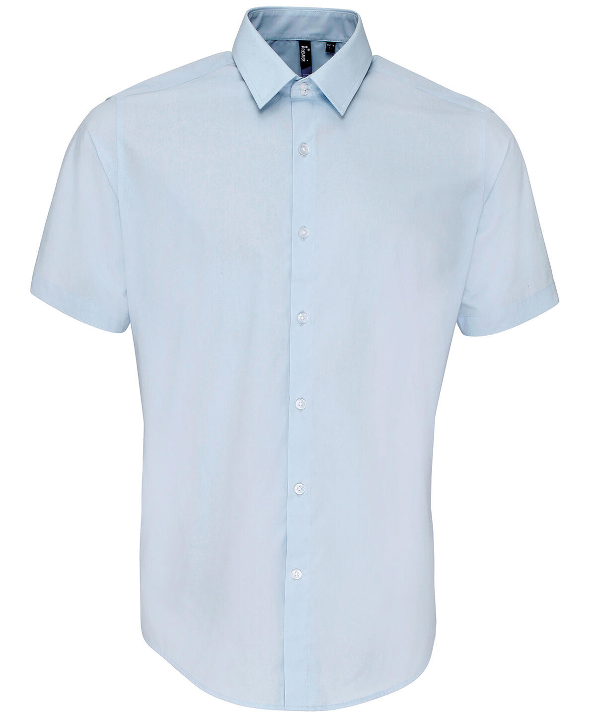 Premier PR209 Supreme poplin short sleeve shirt Blue