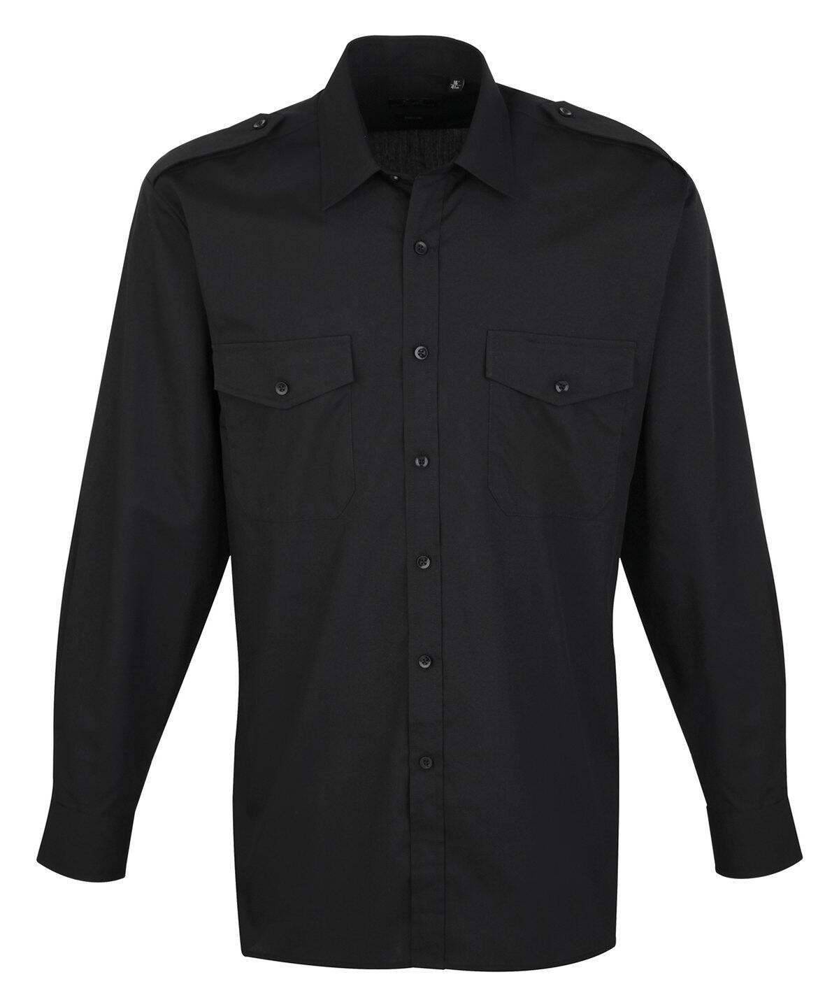 Premier PR210 Long sleeve pilot shirt Black