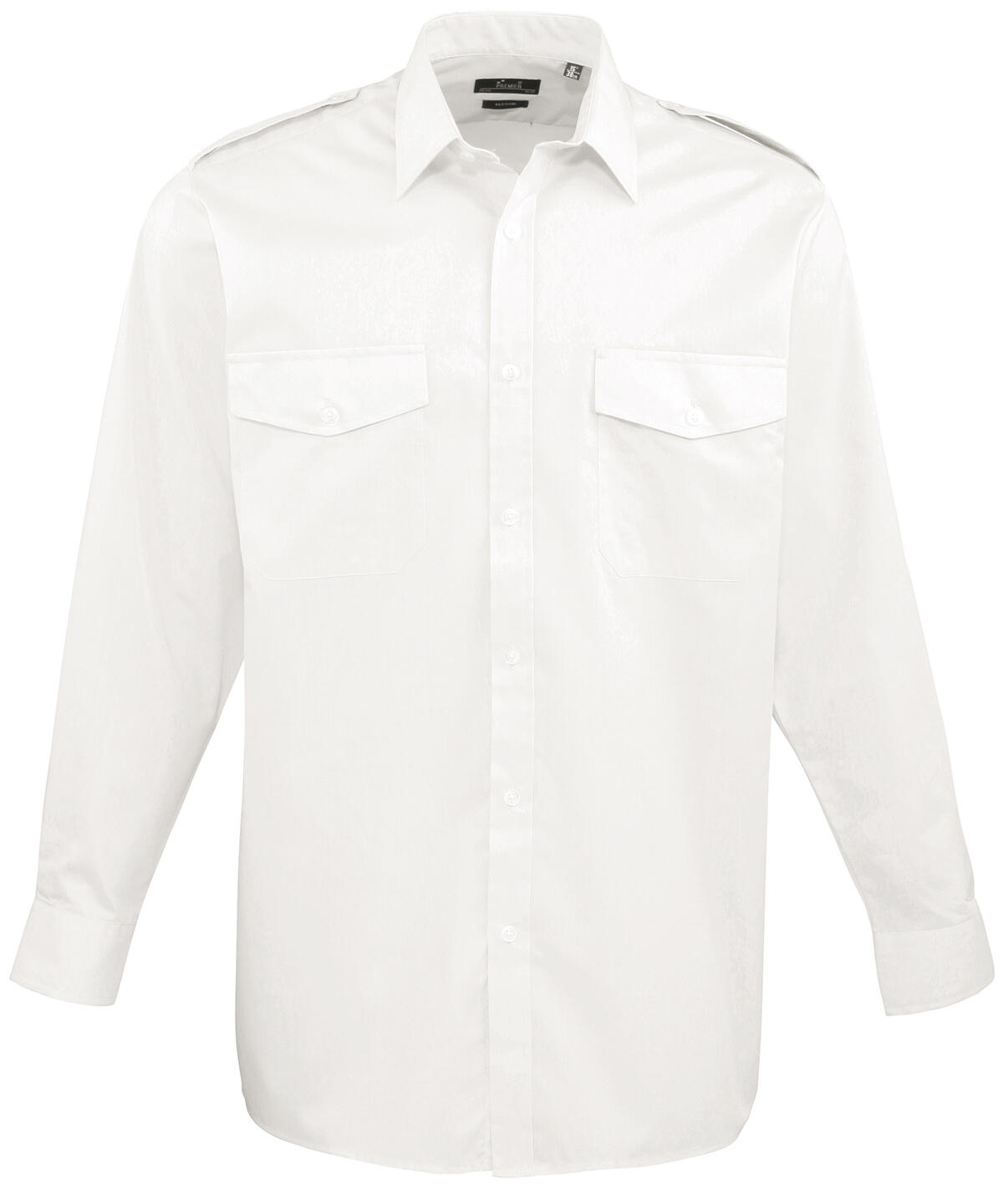 Premier PR210 Long sleeve pilot shirt White