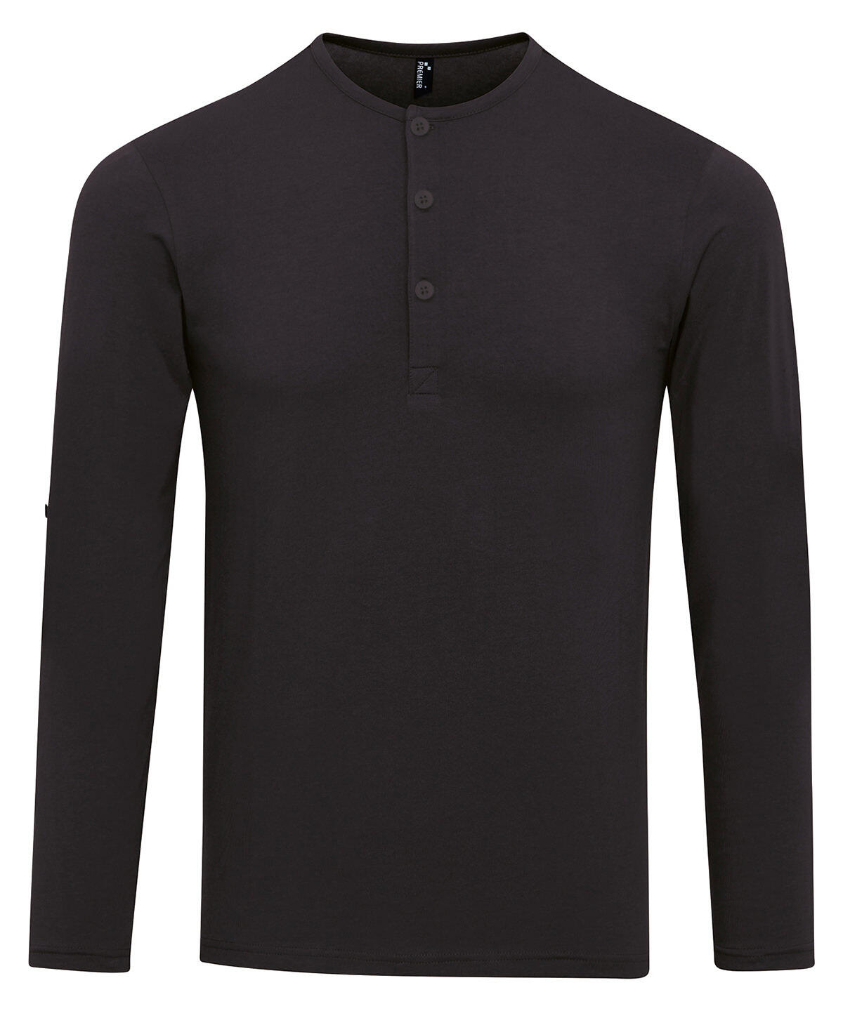 Premier PR218 Long John roll-sleeve tee Black