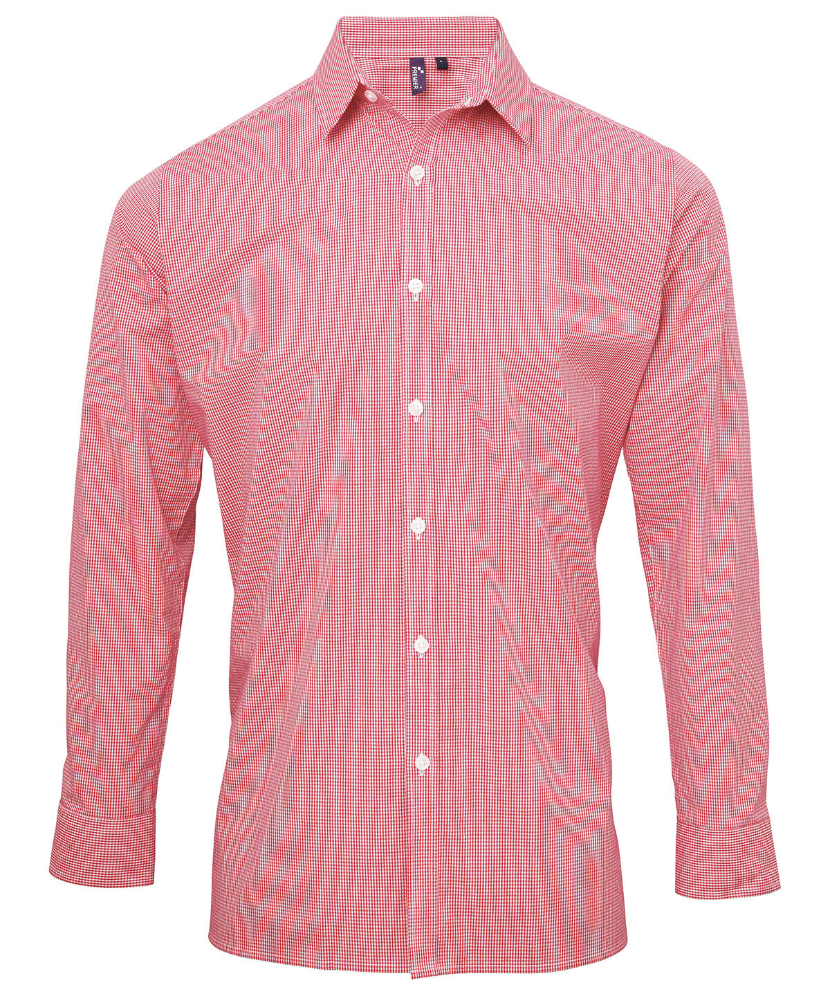 Premier PR220 Microcheck (Gingham) long sleeve cotton shirt Pattern