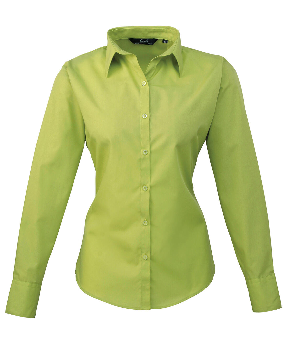 Premier PR300 Women's poplin long sleeve blouse Green