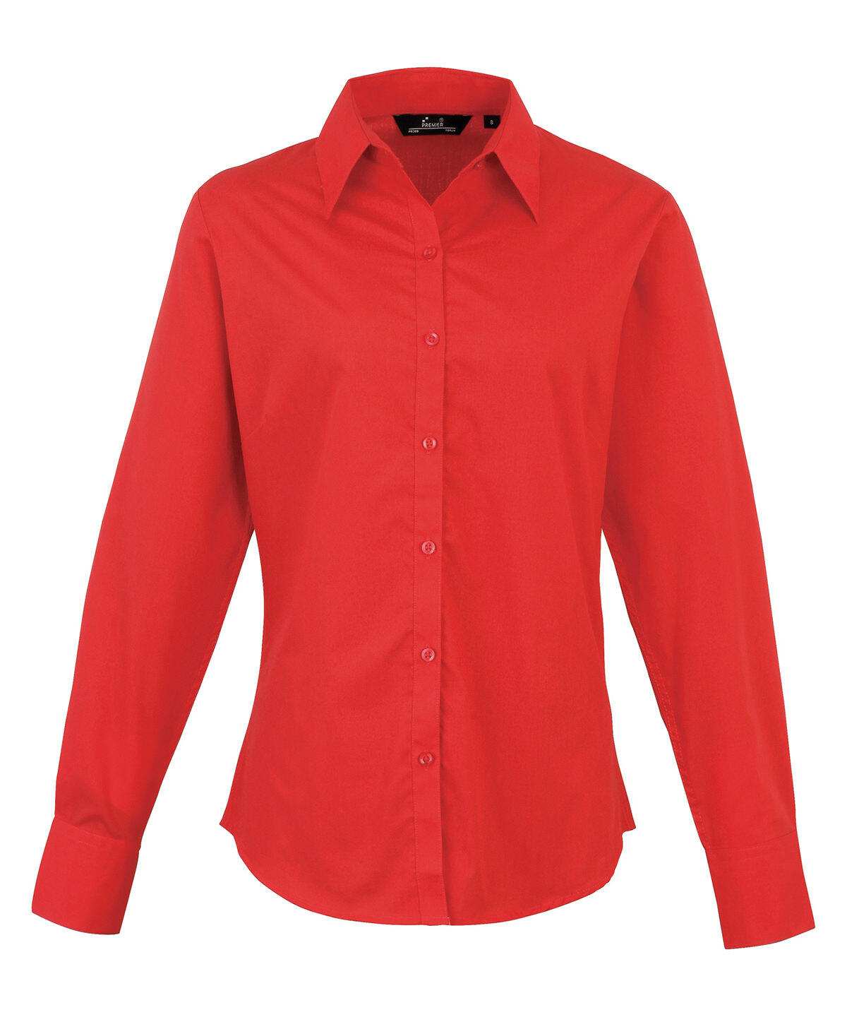 Premier PR300 Women's poplin long sleeve blouse Red