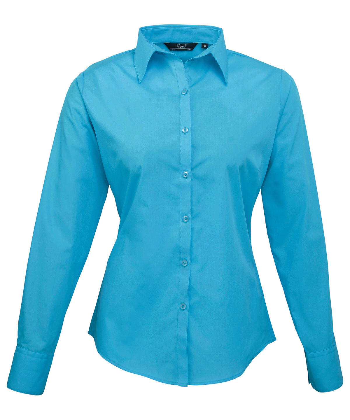 Premier PR300 Women's poplin long sleeve blouse Blue