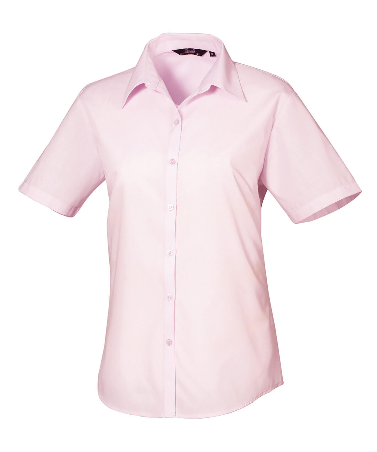 Premier PR302 Women's short sleeve poplin blouse Pink