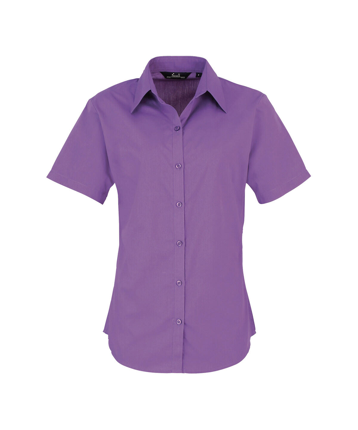 Premier PR302 Women's short sleeve poplin blouse Purple
