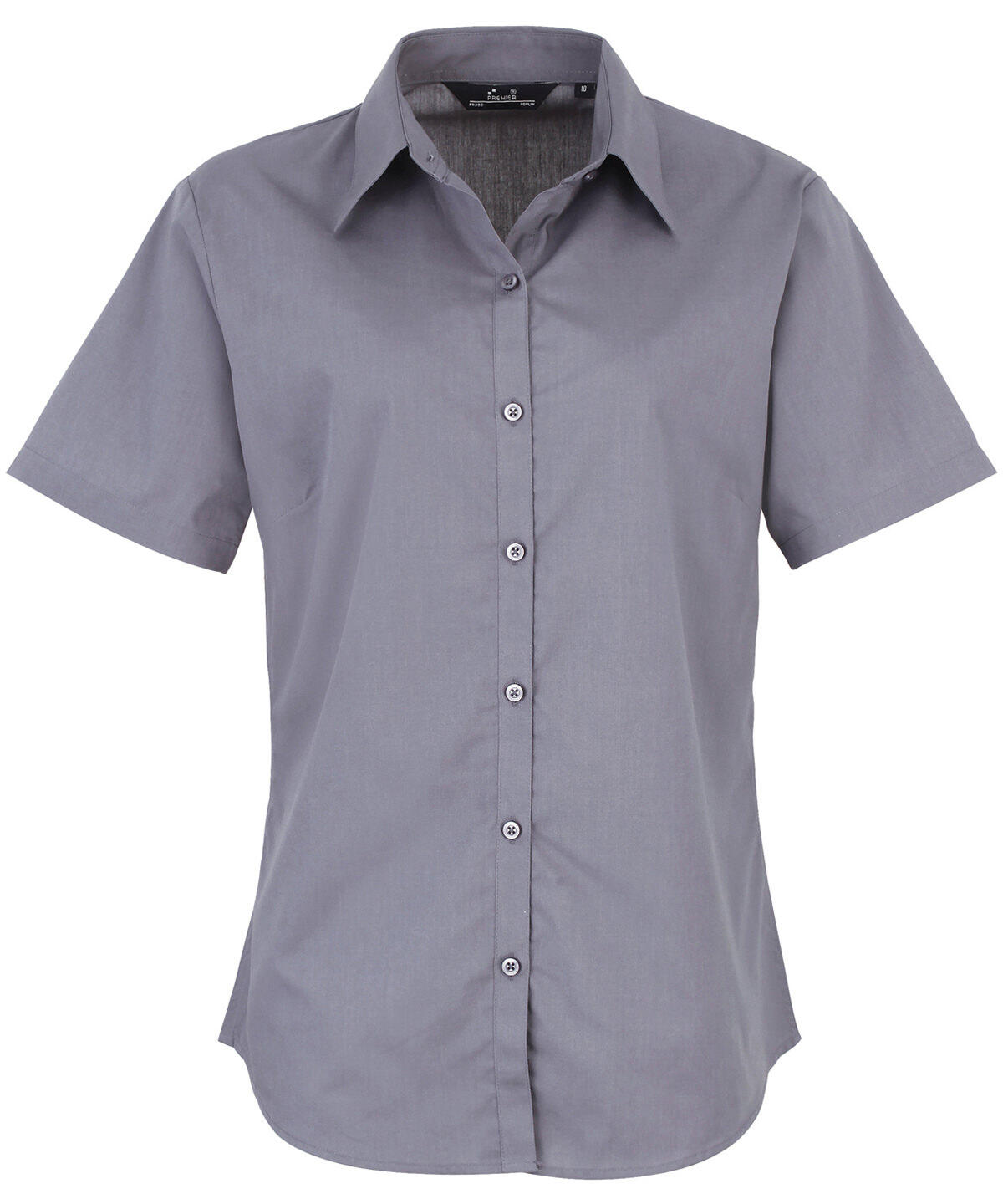 Premier PR302 Women's short sleeve poplin blouse Grey