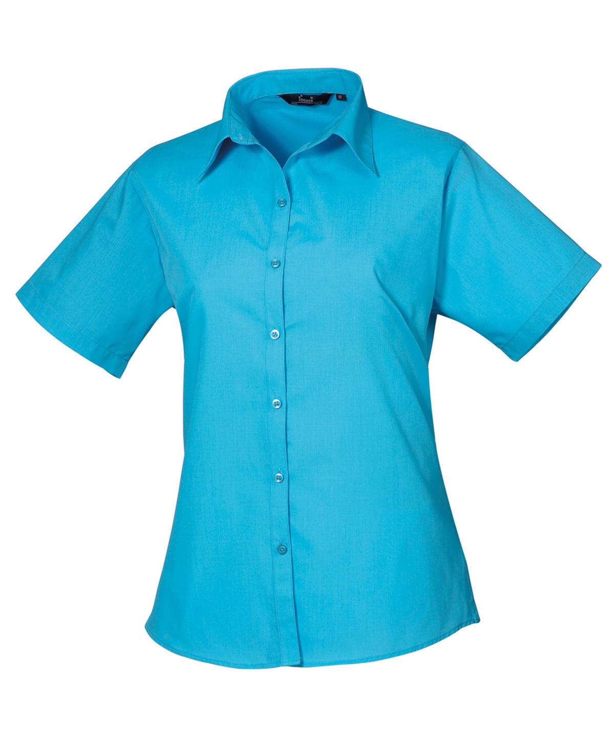 Premier PR302 Women's short sleeve poplin blouse Blue